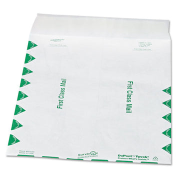Survivor® First Class Catalog Mailers, Dupont Tyvek, #12 1-2, Square Flap, Redi-strip Closure, 9.5 X 12.5, White, 100-box freeshipping - TVN Wholesale